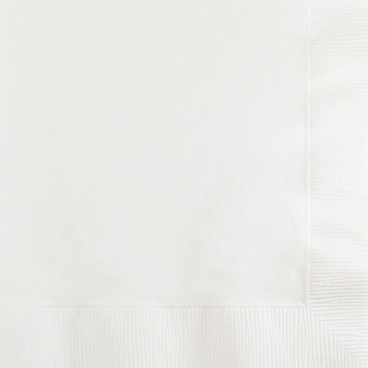 Solid Beverage Napkins white