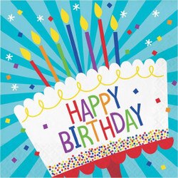 338587 Birthday Cake Luncheon Napki