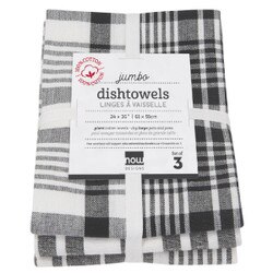 2016213 Black Jumbo Dishtowels - Se