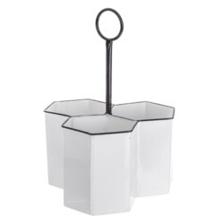 CB176624 Black & White Enamel Honey