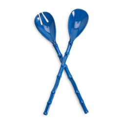 53680 Blue Bamboo Salad Servers