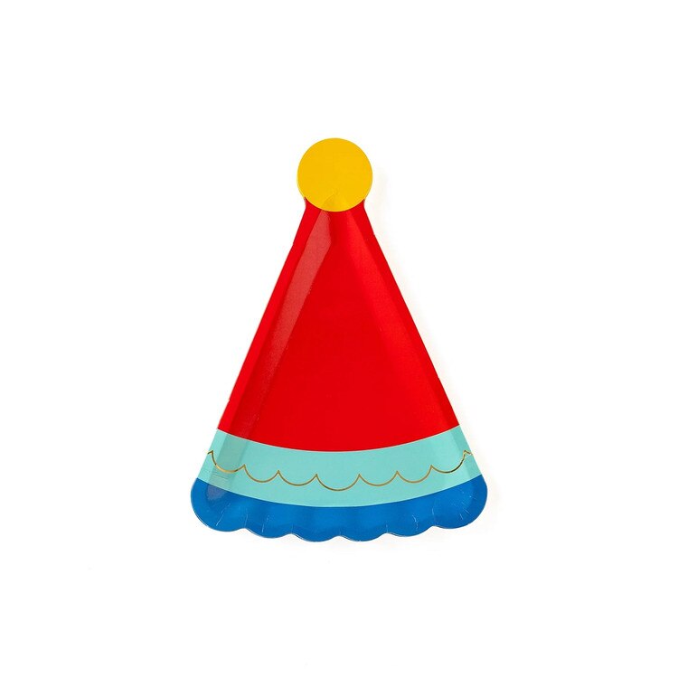 HBD841 Blue Birthday Hat-Shaped Pla