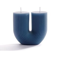 097056 Blue U Shaped Crescent Candl