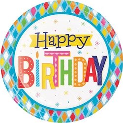 339853 Bright Birthday Paper Plates
