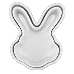 410301S2 Bunny Head Bowl Set of 2