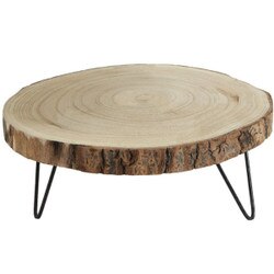 DA7521 Wood Pedestal with Metal Leg