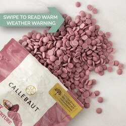 Callebaut Ruby RB1 Chocolate Callets - 5.5 Lb. Bag