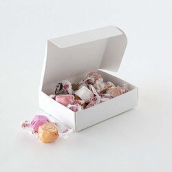 1071 Candy Box 1/4# Flat 1-Piece Wh