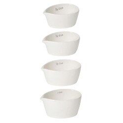 L107001 Ceramic Ivory Measuring Cup