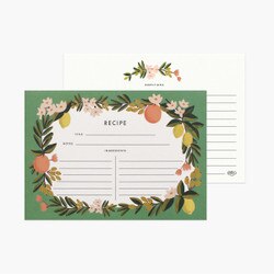 RCM003 Citrus Floral Recipe Cards -