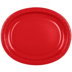 433548 Classic Red Oval Platter