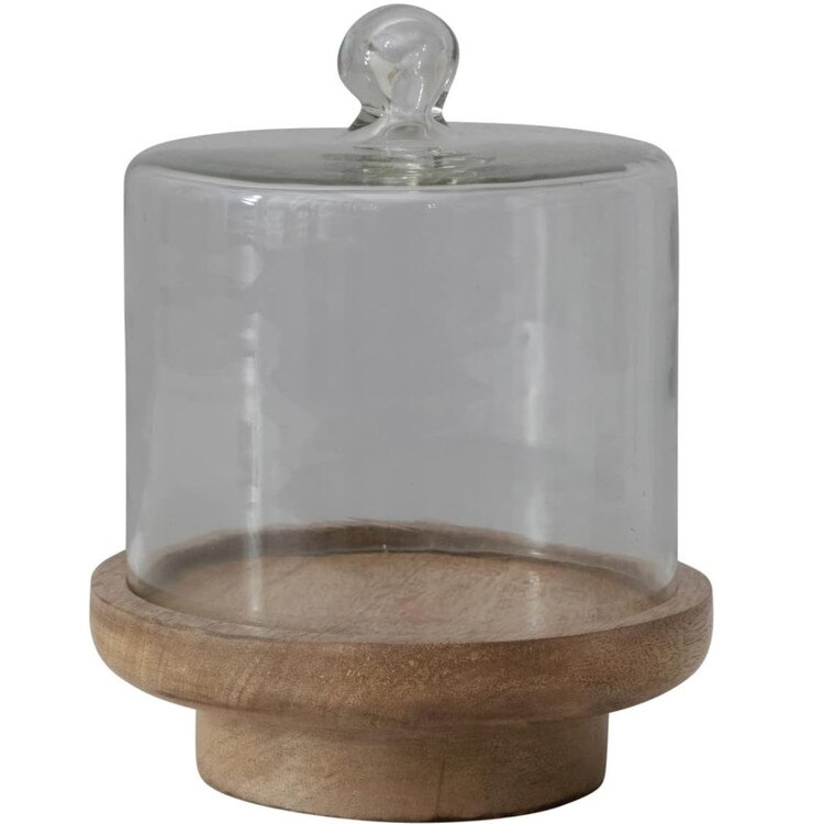 DF6725 Cloche w/Footed Wood Base