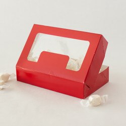 1282RD Cookie Box Medium Red with W