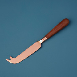 25-16C Copper Cheese Knife w/ Wood