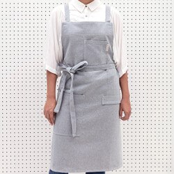OA-BLUE Crossback Bib Apron - Blue