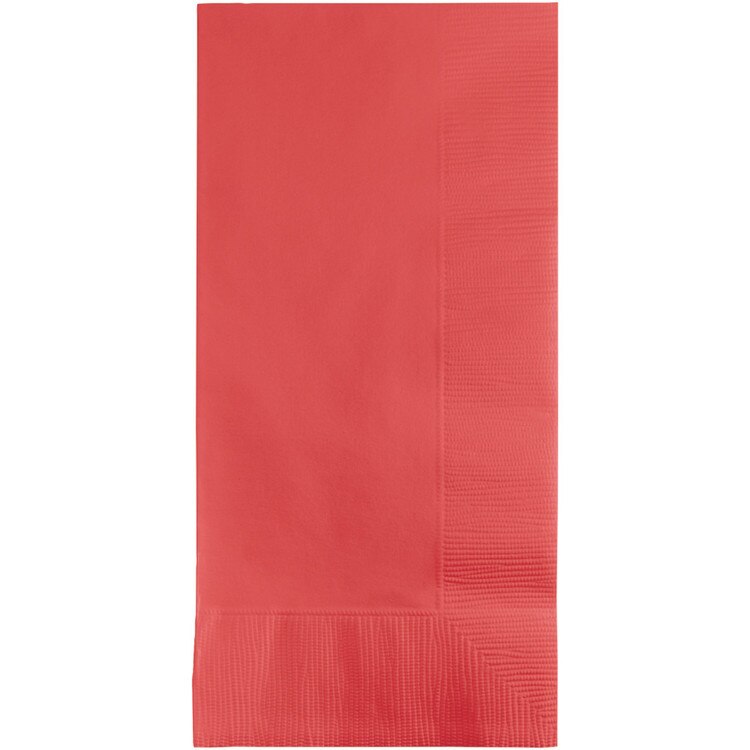 Solid Dinner Napkins coral