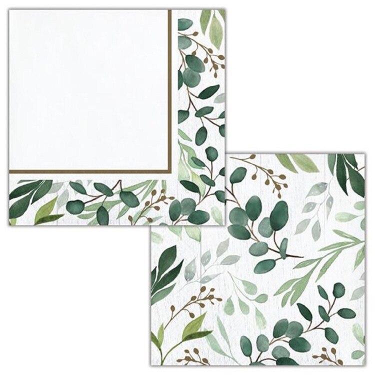 346148 Eucalyptus Beverage Napkins