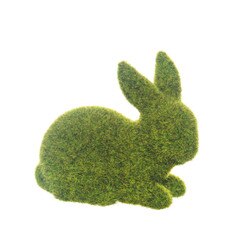XFGS79766 Flocked Bunny Figurine