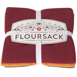 911619 Flour Sack Towels - Wine/Mai