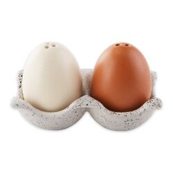 755573 Fresh Eggs Ceramic Salt And