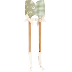 117502 Green Floral Spatula