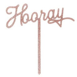 G5204 Hooray Acrylic Cake Topper