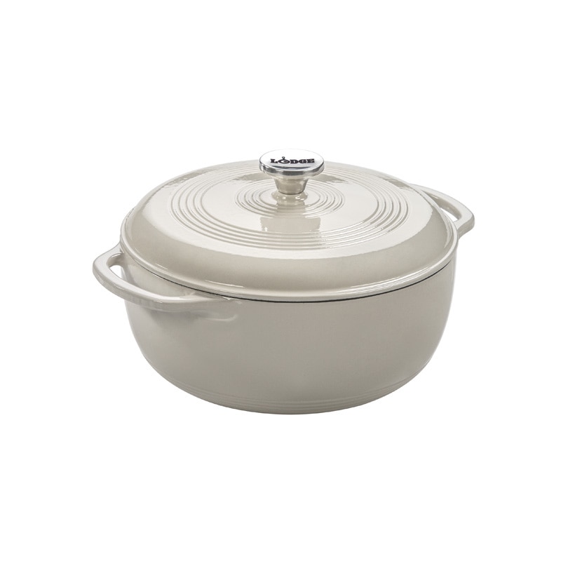 Lodge EC6D18 6 Qt. Midnight Chrome Enameled Cast Iron Dutch Oven