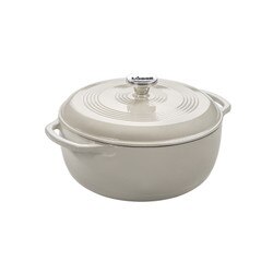 EC6D13 Lodge 6 QT Oyster Enamel Dut