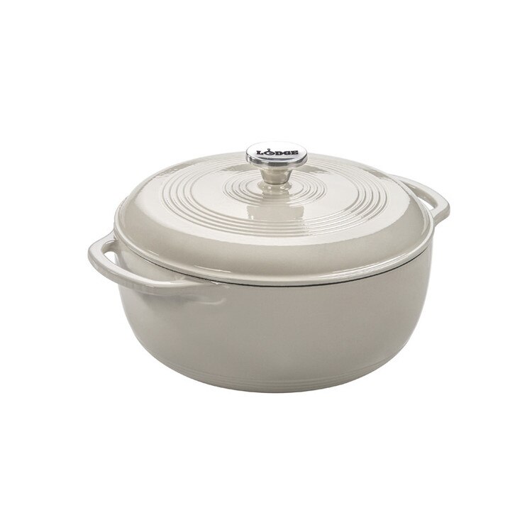 EC6D13 Lodge 6 QT Oyster Enamel Dut