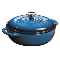 EC3D33 Lodge 3 Qt Blue Enamel Dutch