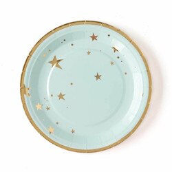 BAB741 Baby Blue 9" Star Plates