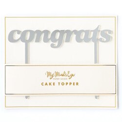 PGB615 Congrats Silver Cake Topper
