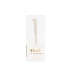 PGB661 Silver Acrylic #1 Cake Toppe