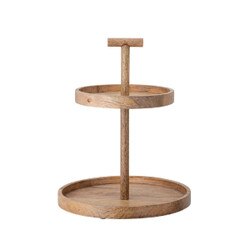 AH1502 Mango Wood 2-Tier Tray