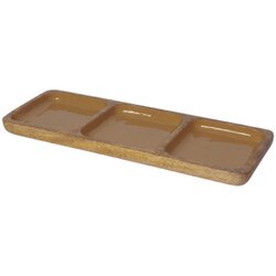 5195002 Mango Wood Divided Dish - O