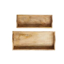 DA8046 Mango Wood Trays- Set of 2