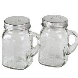 3756-03W Mason Jar Salt and Pepper