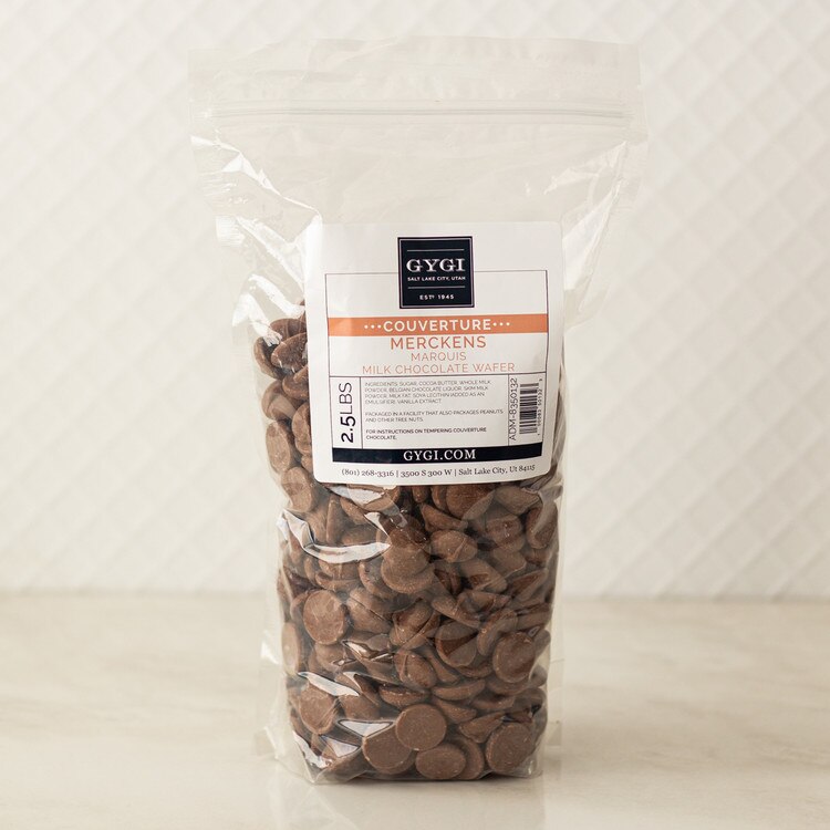 Merckens Marquis Milk Chocolate Wafers - 2.5 lb. Bag | Gygi