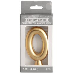 339953 Number 0 Gold Candle