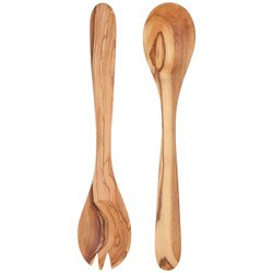 HKU2126D Olive Wood Salad Servers S