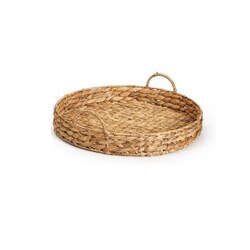 54303-L Open Weave Round Tray- Larg