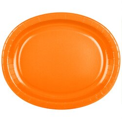 433282 Orange Oval Platter