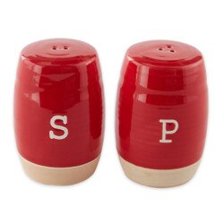 755577 Red Ceramic Salt And Pepper