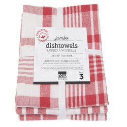 2016212 Red Jumbo Dishtowels - Set