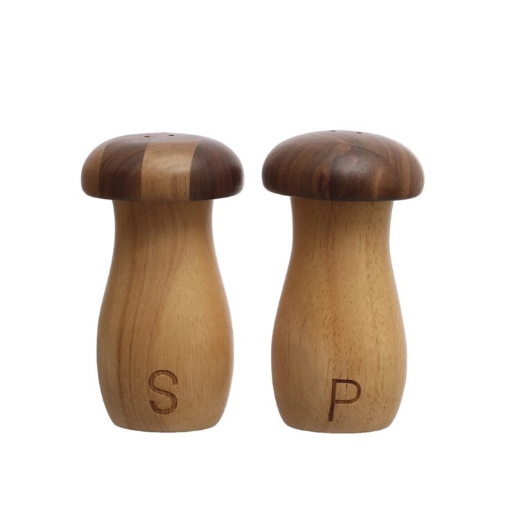 AH3105 Rubberwood & Walnut Mushroom