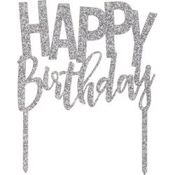 359153 Silver Acrylic Cake Topper