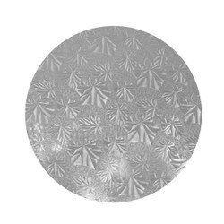 27-2008 Silver Foil Cake Drum 8"