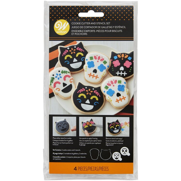 2107-0-0406 Skull & Cat Cookie Cutt
