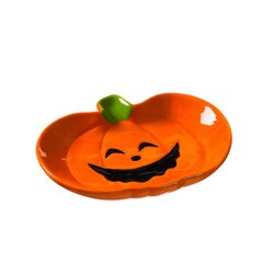 P3593 Small Ceramic Pumpkin Plate