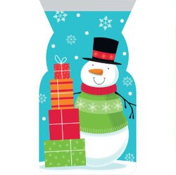 357335 Snowman & Presents Cellophan